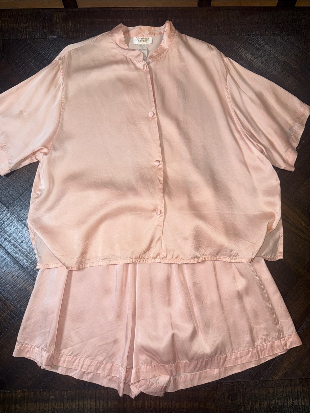 Vintage Victoria’s Secret Gold Label 100% Silk Pink Pajama Set L